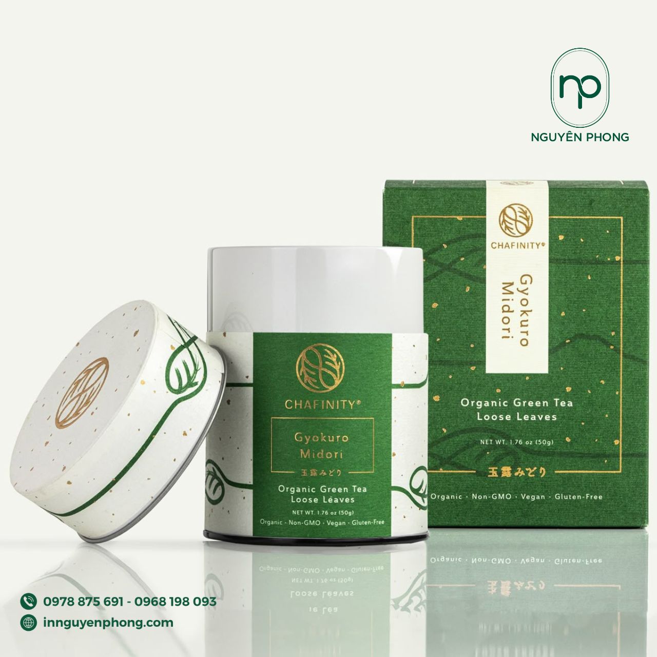 Mẫu in hộp đựng matcha cao cấp